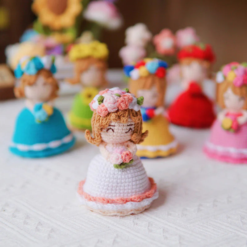 Bouquet de mariée en laine fait main