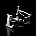 Men's French Cufflinks with English Letter Design