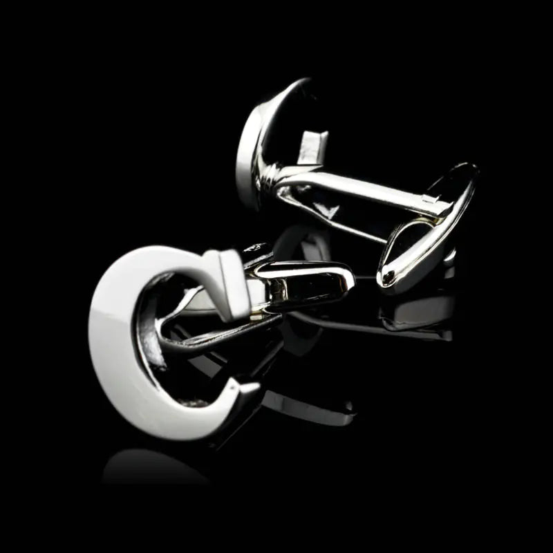 Men's French Cufflinks with English Letter Design